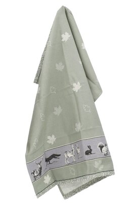 Bunzlau Castle Forest Animals theedoek 65x65 Dark Green