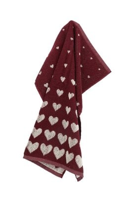 Bunzlau Castle Hearts keukendoek 53x60 Burgundy