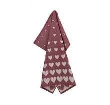 Bunzlau Castle Hearts theedoek 65x65 Burgundy