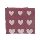 Bunzlau Castle Bunzlau Castle Hearts theedoek 65x65 Burgundy