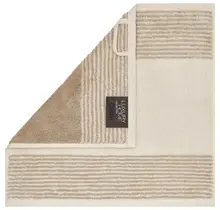 Cawö Two-Tone Gezichtsdoekje 30x30 natur