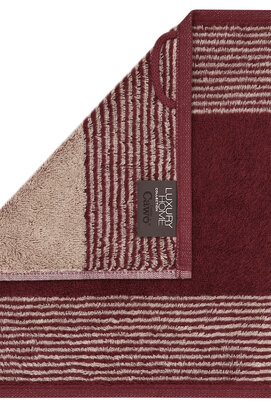 Cawö Two-Tone Gezichtsdoekje 30x30 bordeaux