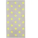 Cawö Cawö New Stars Douchelaken 70x140 platin/lime