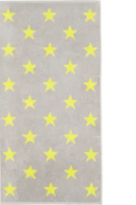 Cawö New Stars 6260 Douchelaken 70x140 platin/lime