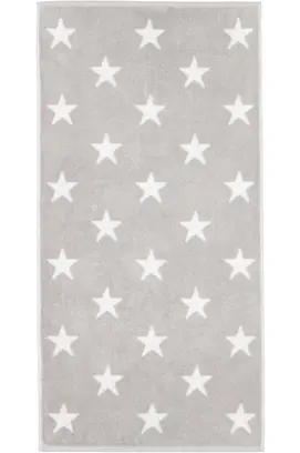 Cawö New Stars 6260 Douchelaken 70x140 platin/wit