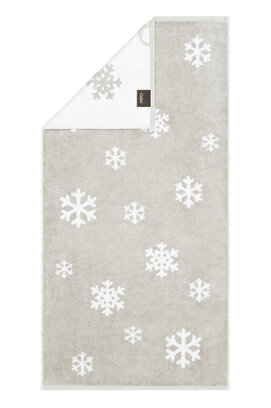 Cawö Winter Edition 6270 Douchelaken 70x140 platin/wit