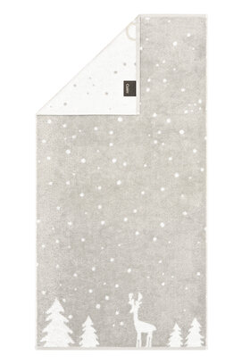 Cawö Winter Edition 6271 Douchelaken 70x140 platin/wit