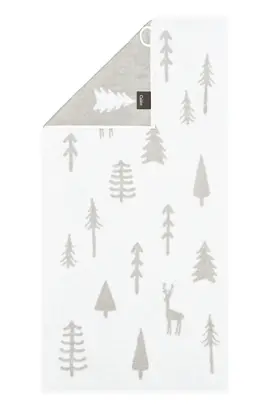 Cawö Winter Edition 6273 Gastendoekje 30x50 wit/platin