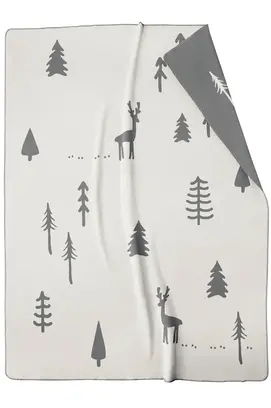 Cawö Winter Edition  Woonplaid 150x200 stein/antraciet