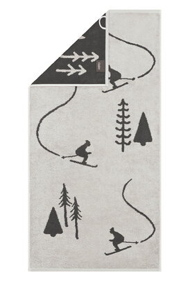 Cawö Winter Edition 6272 Douchelaken 70x140 platin/basalt