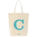 Cawö Cawö C Shopper Tas  50x45 natur/türkis