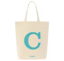 Cawö C Shopper Tas  50x45 natur/türkis