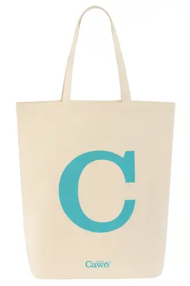 Cawö C Shopper Tas  50x45 natur/türkis