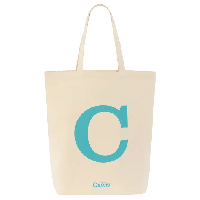 Cawö C Shopper Tas  50x45 natur/türkis