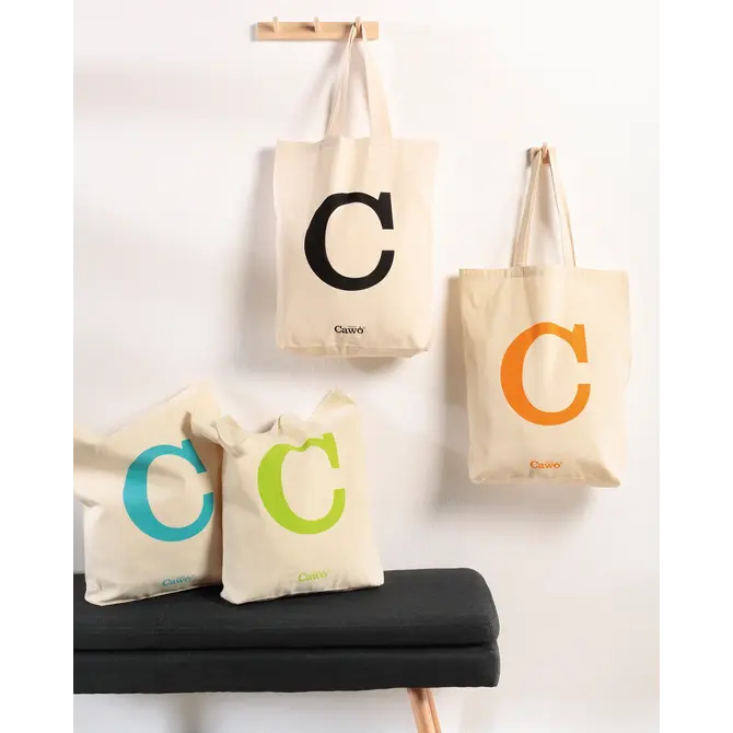 Cawö C Shopper Tas  50x45 natur/türkis