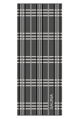 Cawö Sauna Check Saunadoek 80x200 anthrazit