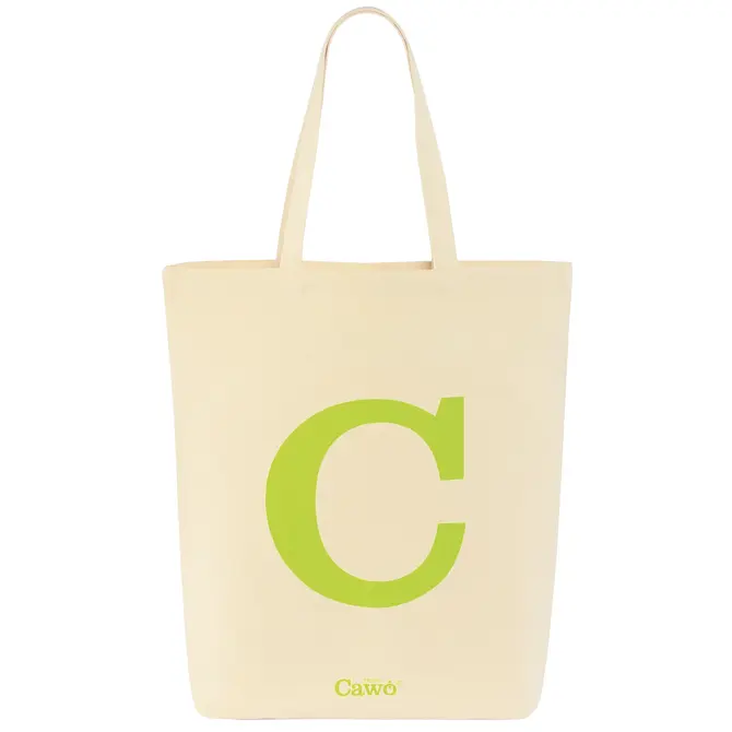 Cawö C Shopper Tas  50x45 natur/lime