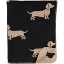 Cawö Cawö We love dogs  Woonplaid 150x200 zwart/beige