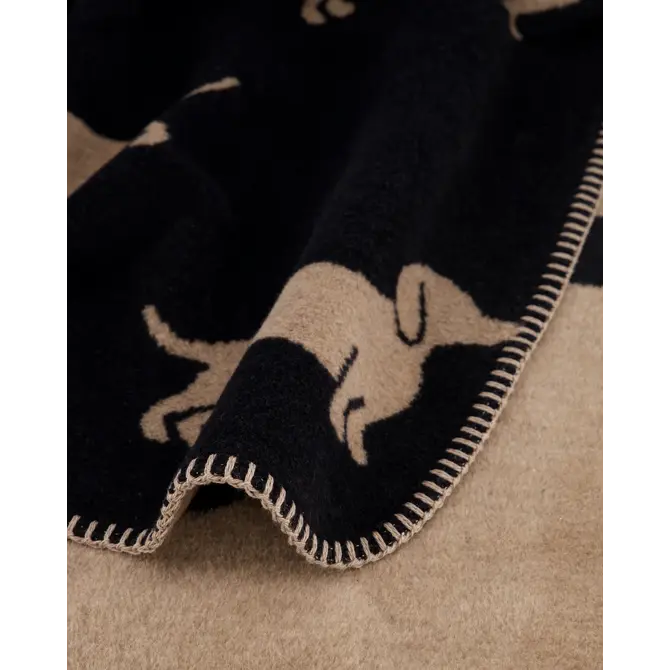 Cawö We love dogs  Woonplaid 150x200 zwart/beige