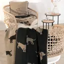 Cawö Cawö We love dogs  Woonplaid 150x200 zwart/beige