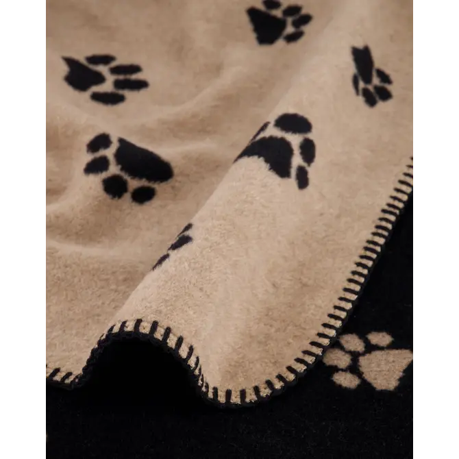Cawö We love dogs  Woonplaid 150x200 zwart/beige