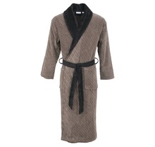 Carl Ross badjas met sjaalkraag 660200 deep Khaki/deep black 56/58