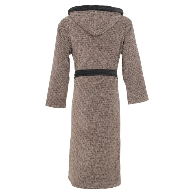 Carl Ross badjas met capuchon 660300 deep Khaki/deep black 60/62