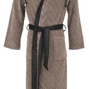 Carl Ross Carl Ross badjas met capuchon 660300 deep Khaki/deep black 48/50