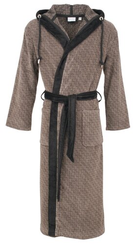 Carl Ross Carl Ross badjas met capuchon 660300 deep Khaki/deep black 48/50 afbeelding