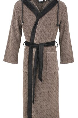 Carl Ross badjas met capuchon 660300 deep Khaki/deep black 56/58