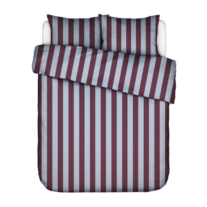 Essenza Minte Stripe Kussensloop 60x70 Mauve Wine - Ice blue