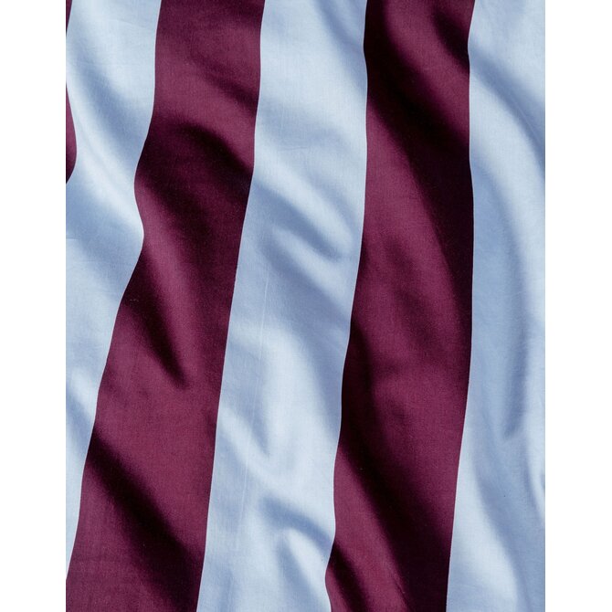 Essenza Minte Stripe Dekbedovertrek 200x200/220 Mauve Wine - Ice blue