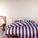 Essenza Essenza Minte Stripe Dekbedovertrek 260x200/220 Mauve Wine - Ice blue