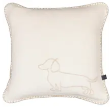 Cawö We love dogs  Kussen 50x50 natur/beige