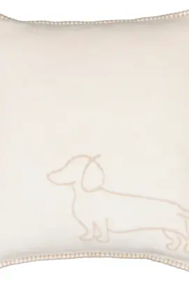 Cawö We love dogs 62480 Kussen 50x50 natur/beige