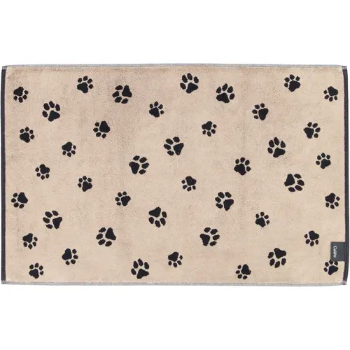 Cawö Cawö We love Dogs 6247 Badmat 50x80 zwart/beige afbeelding