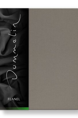 Dommelin Hoeslaken Uni Flanel Taupe 90x200/30