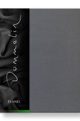 Dommelin Hoeslaken Uni Flanel Olifantgrijs 90x200/30