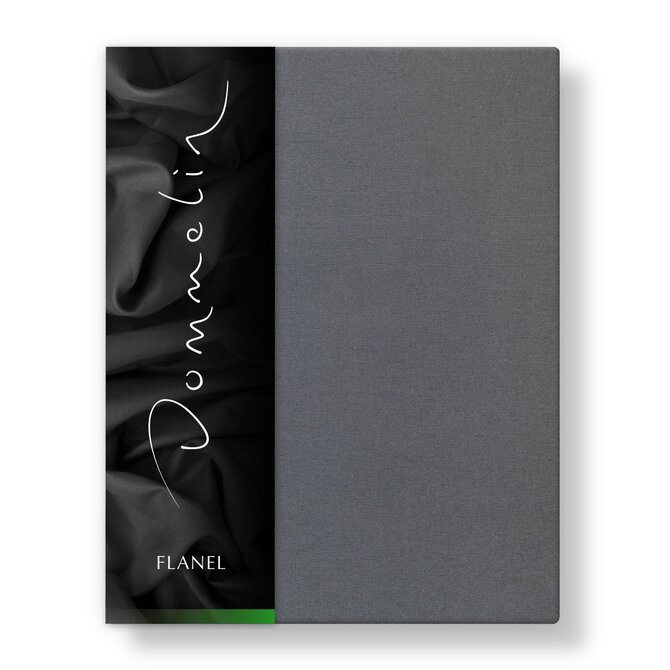 Dommelin Hoeslaken Uni Flanel Olifantgrijs 160x200/30