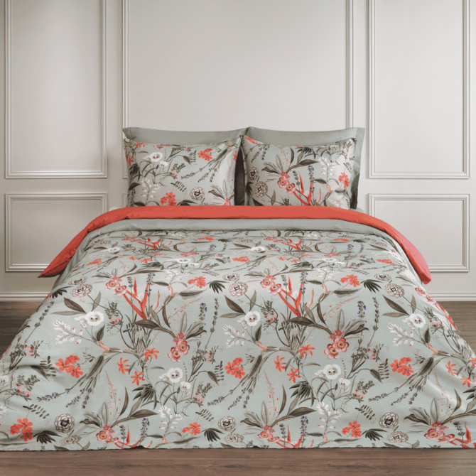 Dommelin Dekbedovertrek Silvestre Satijn 400tc Spargroen 140x200/220 cm