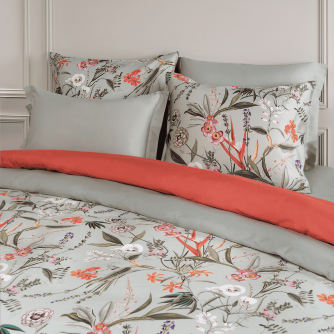 Dommelin Dekbedovertrek Silvestre Satijn 400tc Spargroen 240x200/220 cm