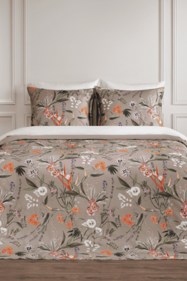 Dommelin Dekbedovertrekset Silvestre Satijn 400tc Taupe 140x200/220 cm