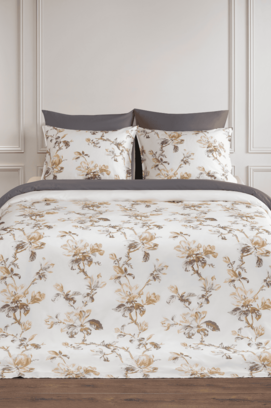 Dommelin Dekbedovertrek Magnolia Satijn 400tc Ecru 140x200/220 cm