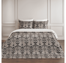 Dommelin Dekbedovertrekset Lecce Satijn 400tc Zwart-Camel 240x200/220 cm