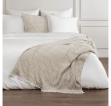 Dommelin Plaid Trica Katoen 300gr Saffraan-Truffel 140x200 cm