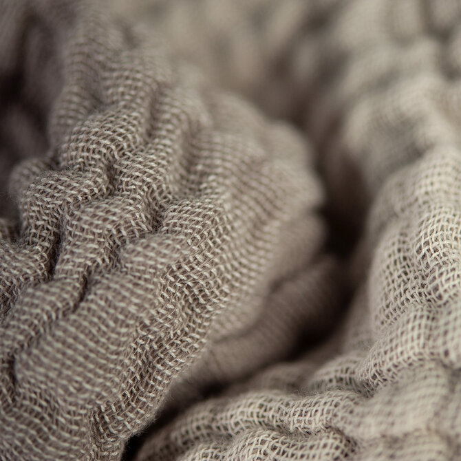 Dommelin Plaid Fame Katoen Taupe-Ecru 130x180 cm