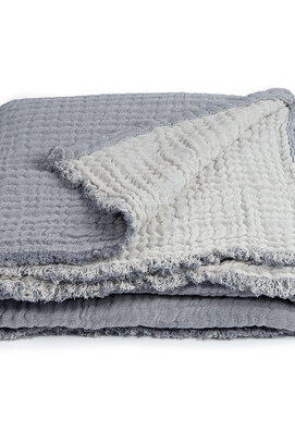 Dommelin Plaid Fame Katoen Grijs-Lichtgrijs 130x180 cm