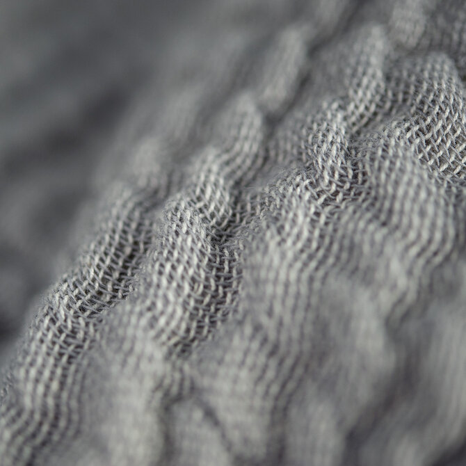 Dommelin Plaid Fame Katoen Grijs-Lichtgrijs 130x180 cm