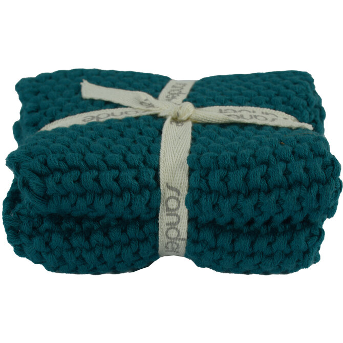 Sander pannenlappen 2 stuks Allstars 22x22 Fb. 44 - Petrol