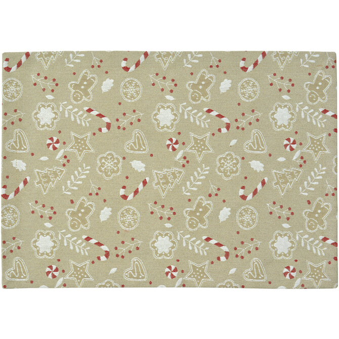 Sander placemat Ginger Man 35x50 Fb. 19 - Beige/Red